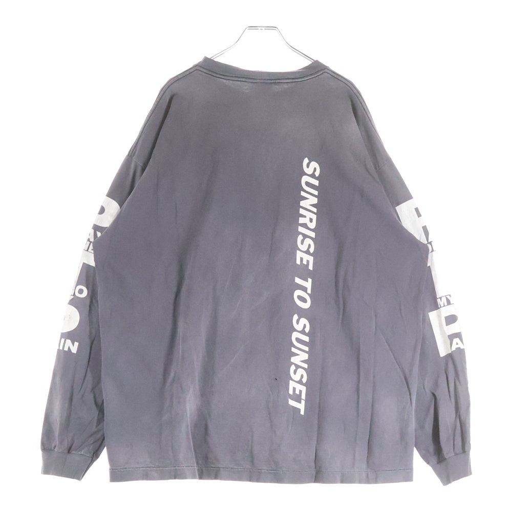 SAINT MICHAEL(セントマイケル) 24SS PTP LS TEE ヴィンテージ加工 長袖カットソー SM-YS8-0000-C50 グレー