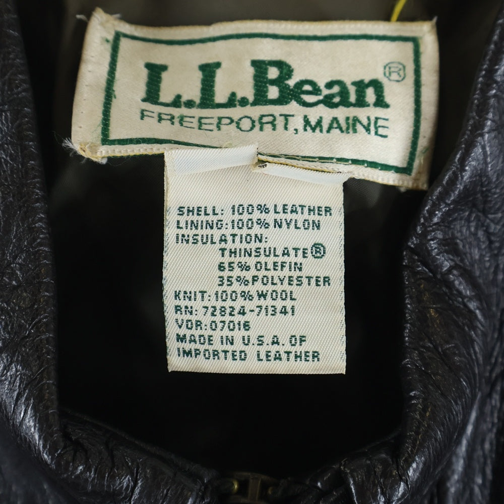 L.L.Bean(エルエルビーン) 80S A-2 LEATHER FLIGHT JACKET TALON-ZIP USA製 レザー フライト ジャケット ブラウン