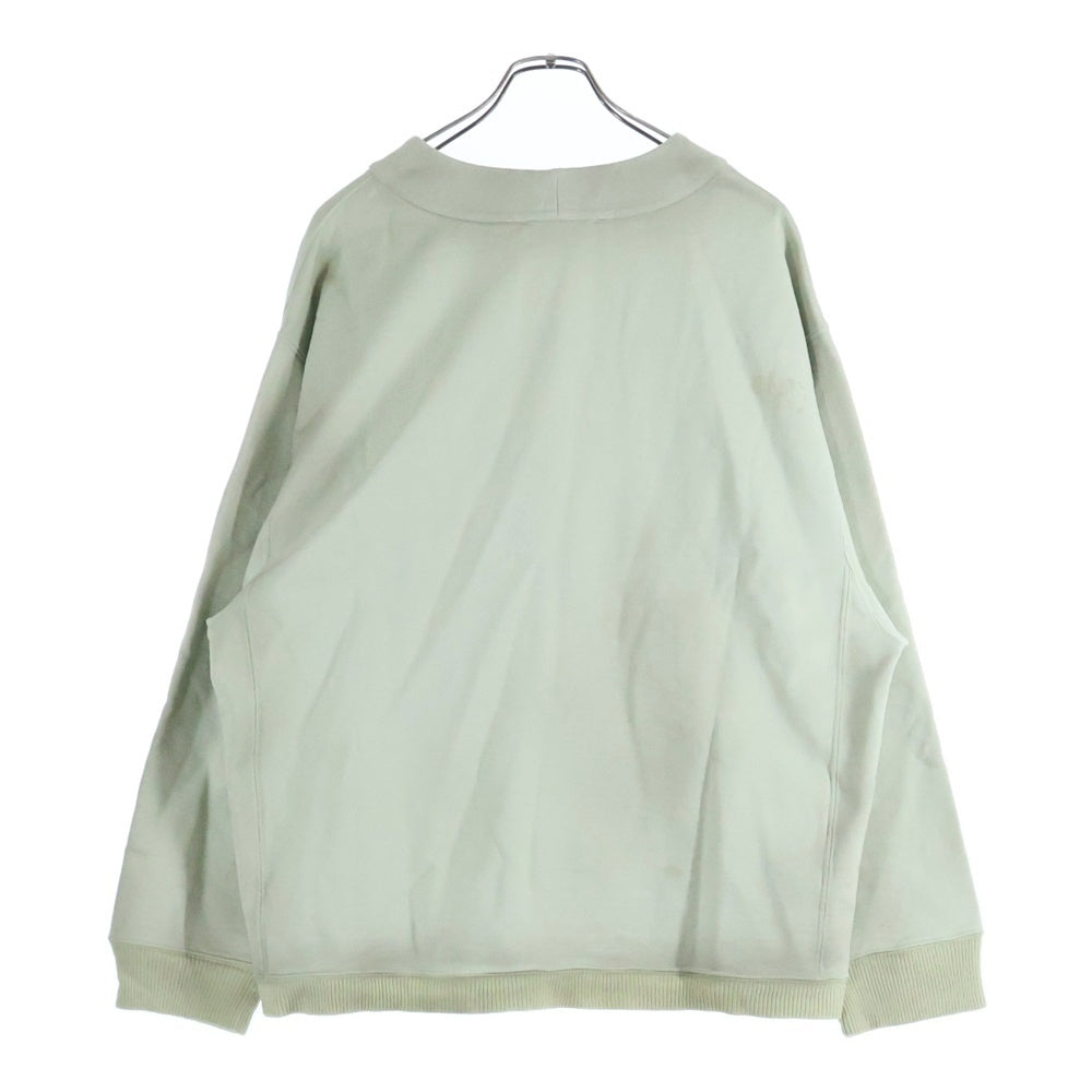 miumiu(ミュウミュウ) DIRT PROCESSING OVER SIZE CARDIGAN 汚れ加工 ワッペン 後染め コットンフリース カーディガン アイボリー MJL010 S000 14RU レディース
