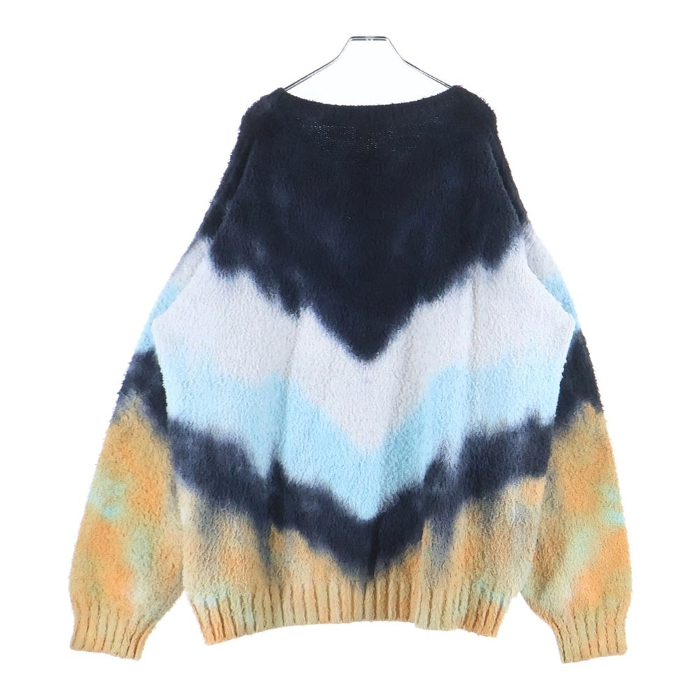 CELINE(セリーヌ) 21SS LOOSE CREW NECK SWEATER IN BRUSHED COTTON 2A90K727M TIE-DYE タイダイ柄ルーズニットセーター ブラック/ブルー/オレンジ