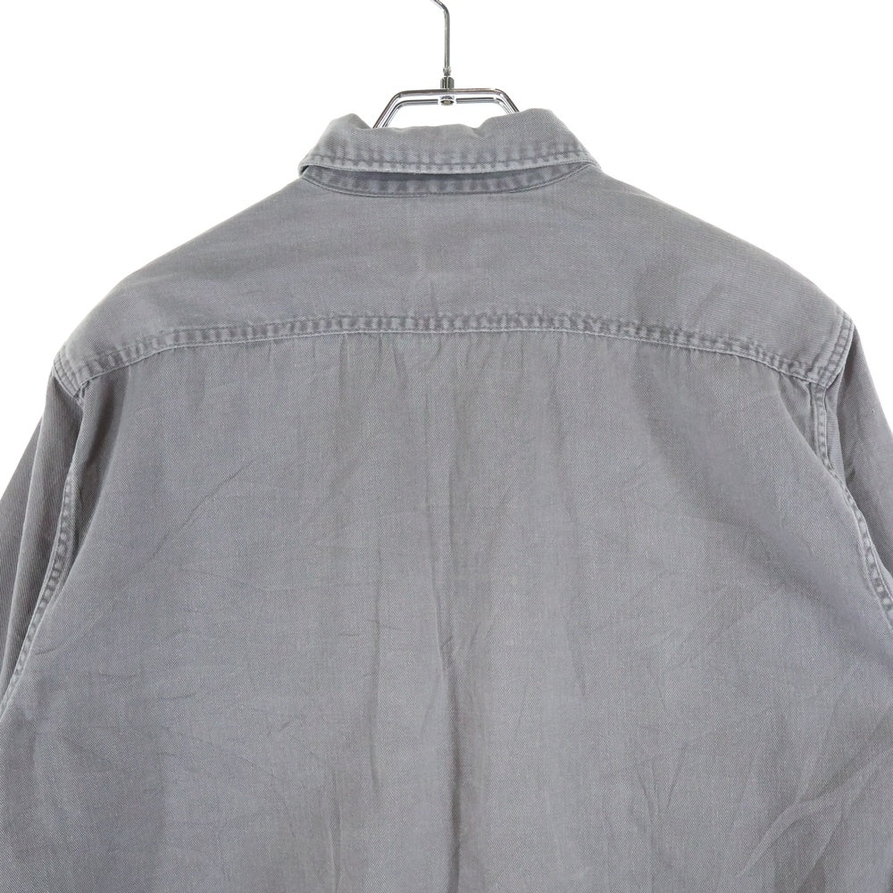 VINTAGE(ヴィンテージ) 50-60S WASHINGTON L/S SHIRT VAD DYED マチ付き フラップポケット 長袖 シャツ ブラウン