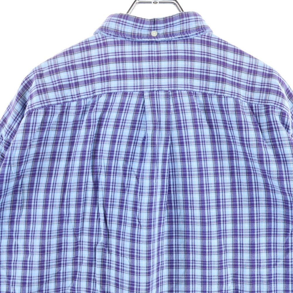 RALPH LAUREN SPORT(ラルフローレン スポーツ) 90-00S BD COTTON CHECK L/S SHIRT 刺繍 ボタンダウン コットン 長袖 チェック シャツ マチ付き ブルー/ネイビー/イエロー