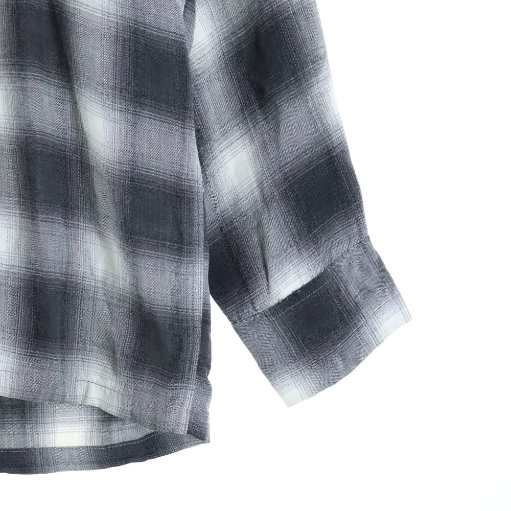 PENNEYS TOWNCRAFT(ぺニーズタウンクラフト) 50S RAYON OMBRE CHECK L/S SHIRT BIG-P デカP レーヨン オンブレ チェック 長袖シャツ ブラック/ホワイト