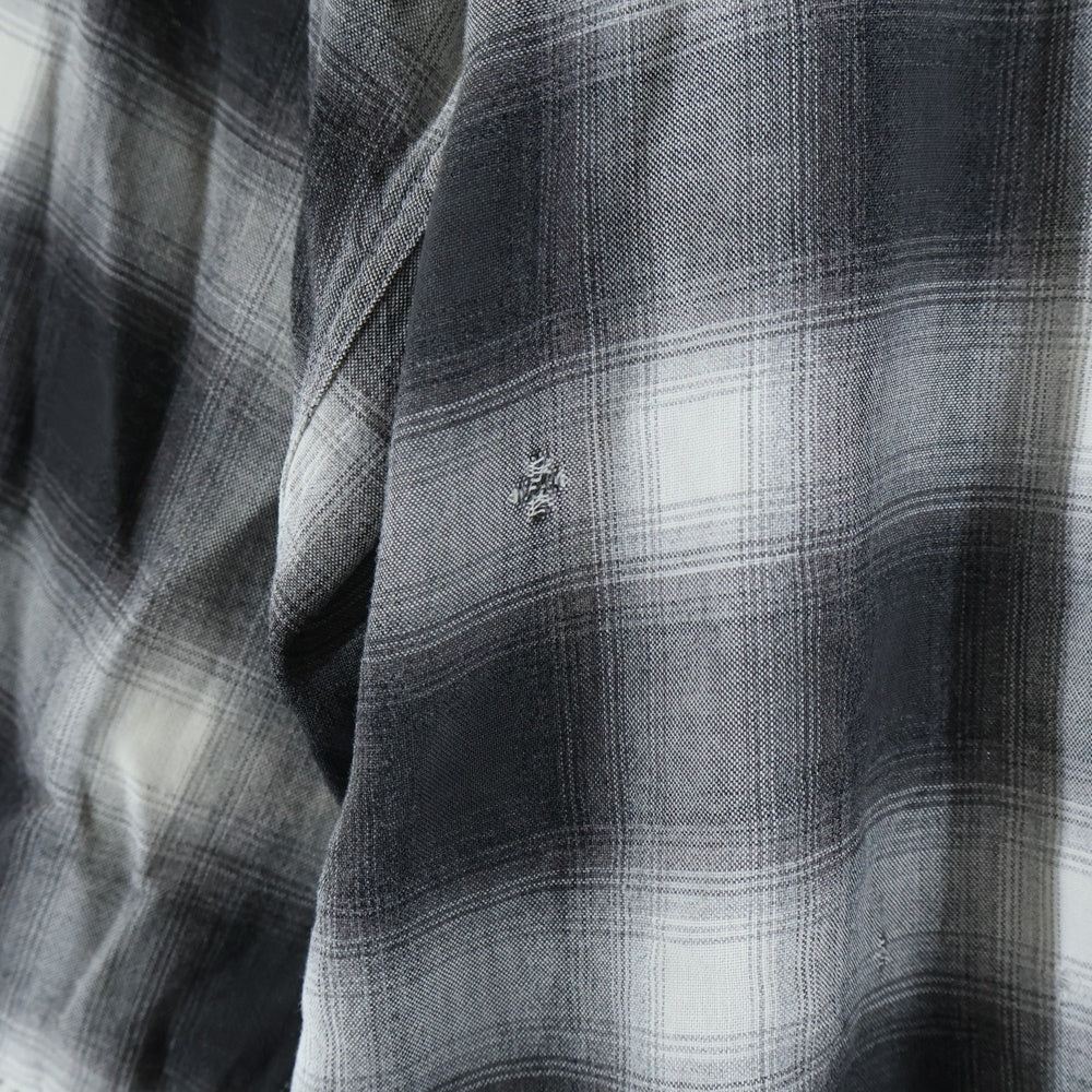 PENNEYS TOWNCRAFT(ぺニーズタウンクラフト) 50S RAYON OMBRE CHECK L/S SHIRT BIG-P デカP レーヨン オンブレ チェック 長袖シャツ ブラック/ホワイト