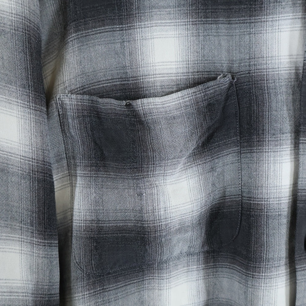 PENNEYS TOWNCRAFT(ぺニーズタウンクラフト) 50S RAYON OMBRE CHECK L/S SHIRT BIG-P デカP レーヨン オンブレ チェック 長袖シャツ ブラック/ホワイト