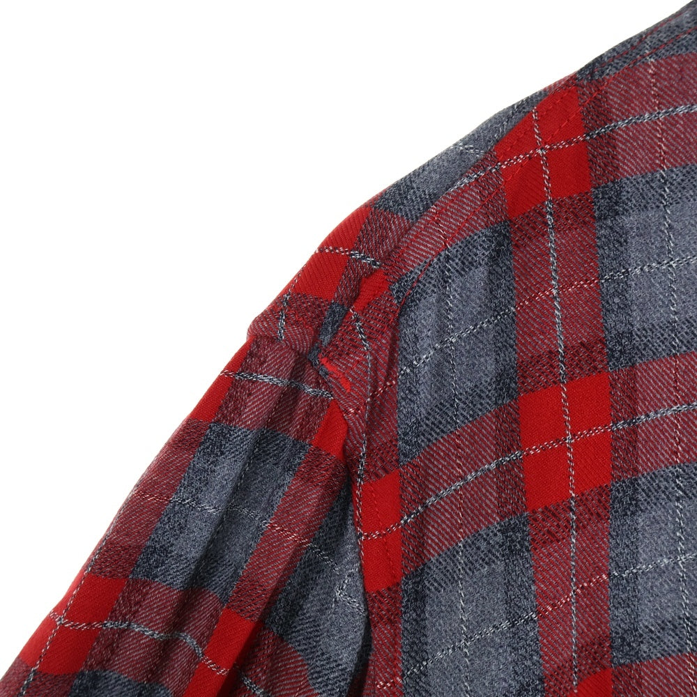 VINTAGE(ヴィンテージ) 50-60S RAYON GABARDINE OMBRE CHECK L/S SHIRT レーヨン ギャバジン オンブレ チェック 長袖シャツ レッド/グレー