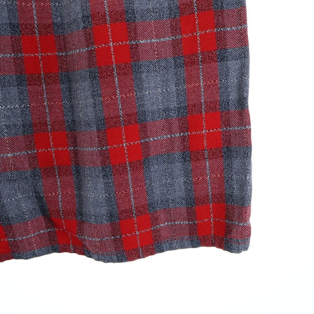 VINTAGE(ヴィンテージ) 50-60S RAYON GABARDINE OMBRE CHECK L/S SHIRT レーヨン ギャバジン オンブレ チェック 長袖シャツ レッド/グレー