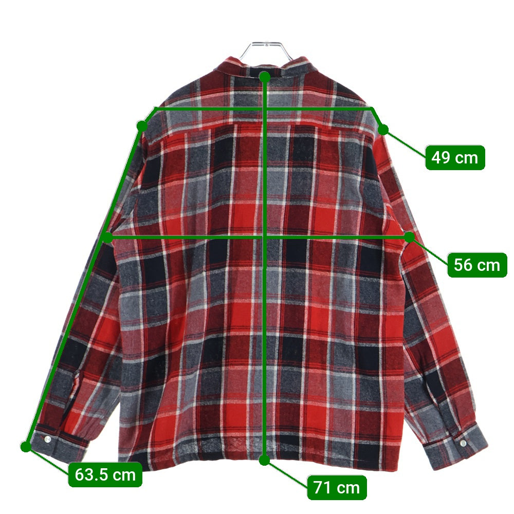 VINTAGE(ヴィンテージ) 50-60S PERSONALITY パーソナリティー WOOL RAYON CHECK L/S SHIRT ウール レーヨン チェック 長袖シャツ レッド/グレー/ブラック