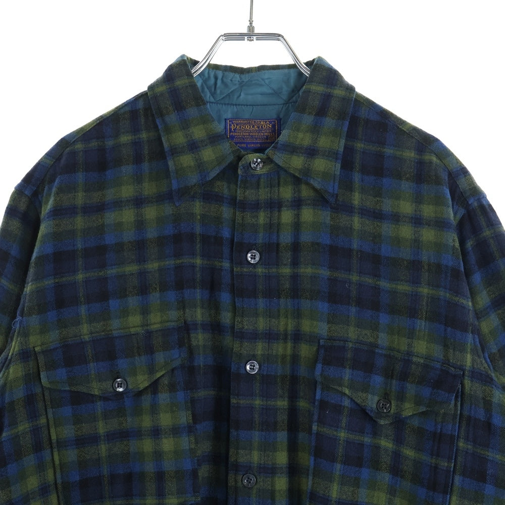 PENDLETON(ペンドルトン) 60S WOOL L/S CHECK SHIRT ウール 長袖 チェック シャツ ネイビー/カーキ