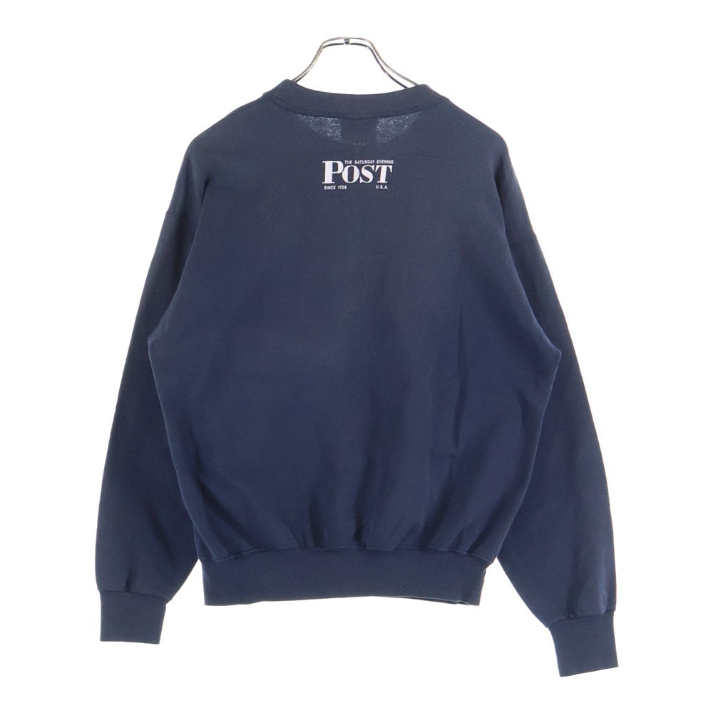 VINTAGE(ヴィンテージ) 90s THE SATURDAY EVENING POST サタデーイブニングポスト 両面プリント 長袖スウェットトレーナー