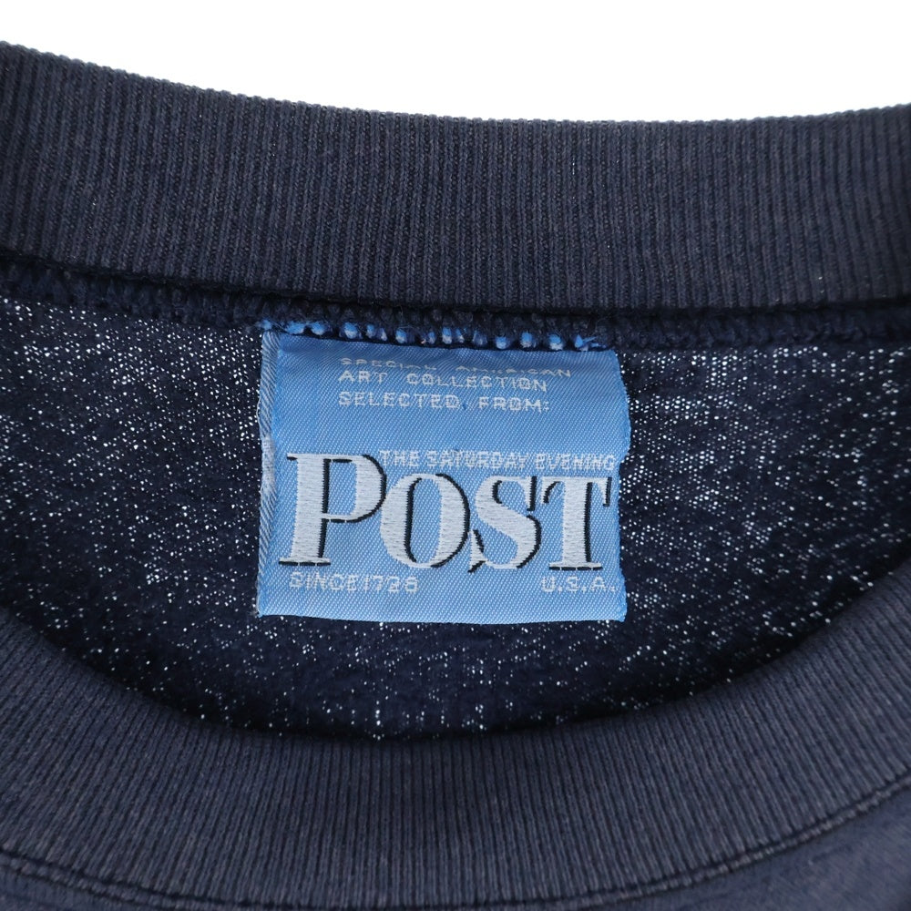 VINTAGE(ヴィンテージ) 90s THE SATURDAY EVENING POST サタデーイブニングポスト 両面プリント 長袖スウェットトレーナー