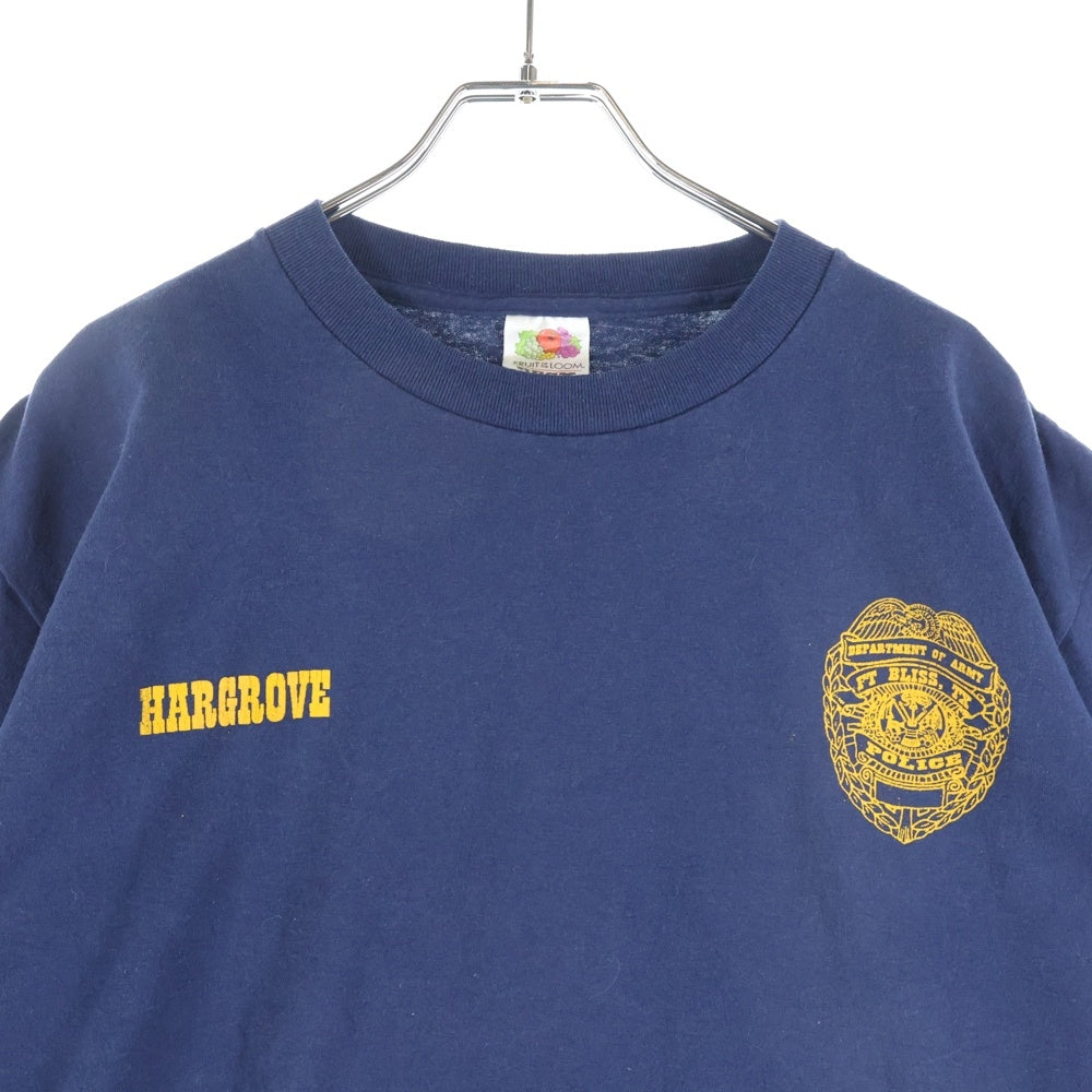VINTAGE(ヴィンテージ) 90s HARGROVE POLICE プリント半袖Tシャツ ネイビー