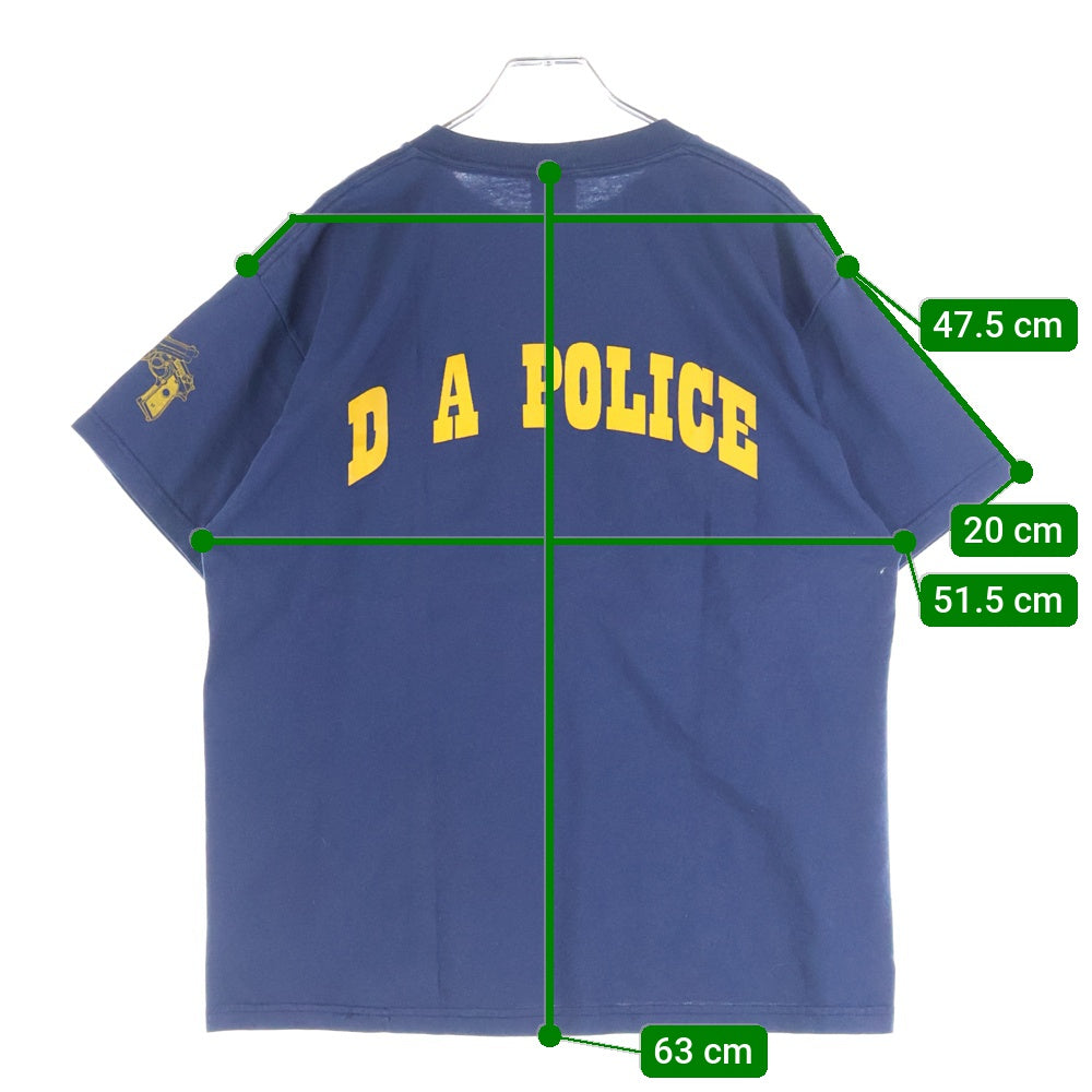 VINTAGE(ヴィンテージ) 90s HARGROVE POLICE プリント半袖Tシャツ ネイビー
