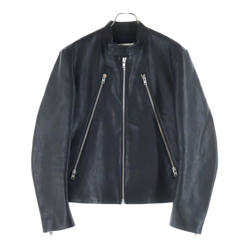 Maison Margiela(メゾンマルジェラ) 5-ZIP LEATHER JACKET ジップアップ シングルレザージャケット ブラック S50AM0489 SY1460