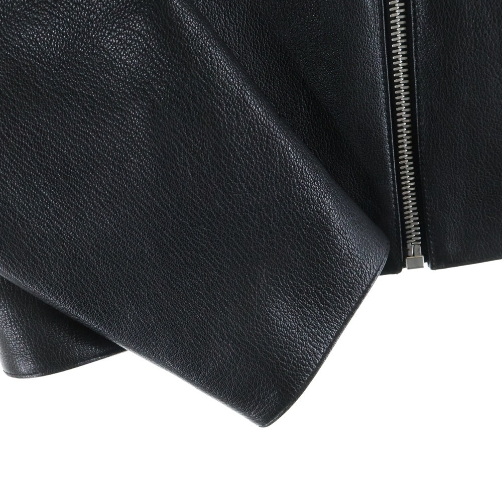 Maison Margiela(メゾンマルジェラ) 5-ZIP LEATHER JACKET ジップアップ シングルレザージャケット ブラック S50AM0489 SY1460