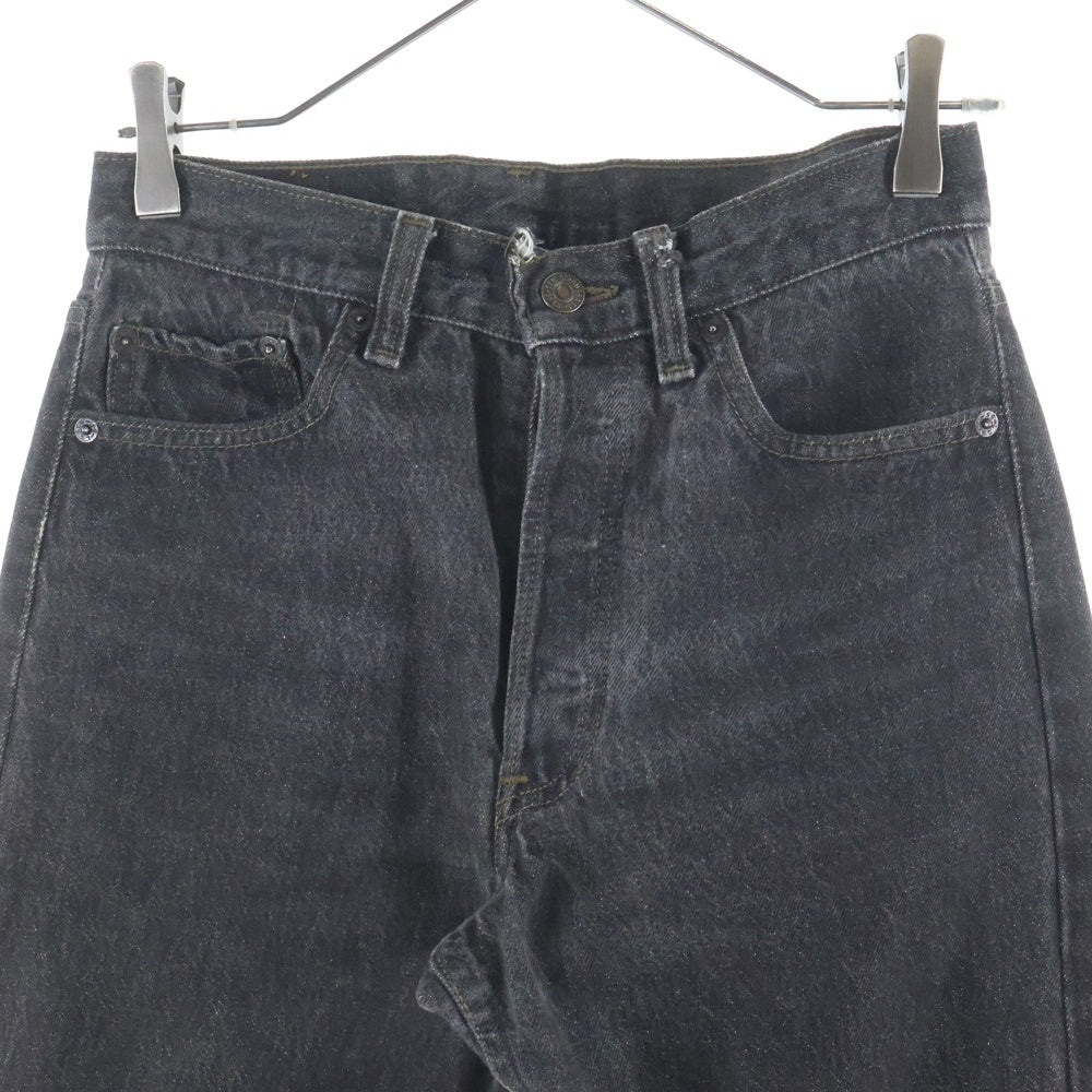 Levi's(リーバイス) 90S VINTAGE 501 CUT OFF BLACK DENIM PANTS ボタン裏刻印653 レジスターR 先染め カットオフ デニムパンツ ブラック
