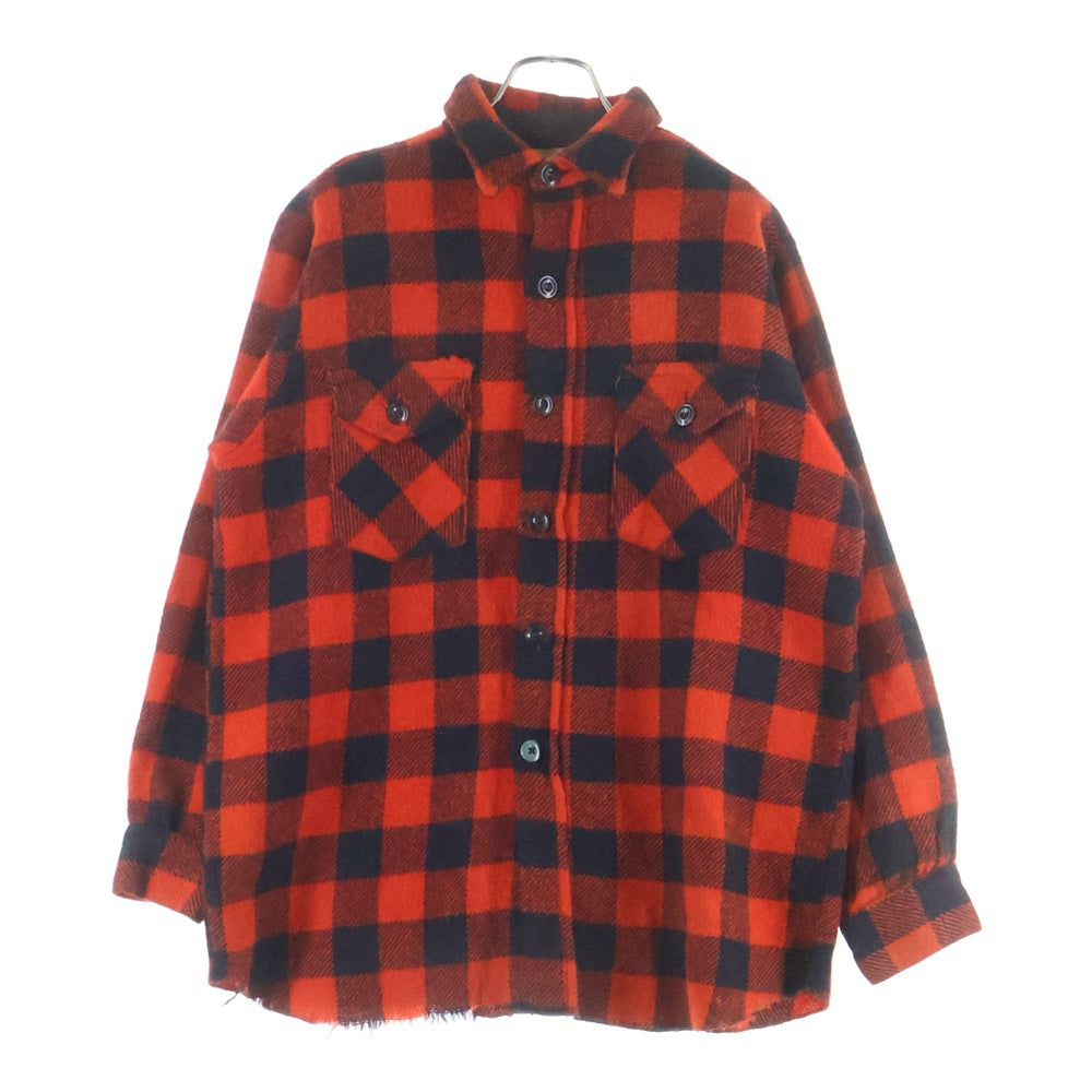 VINTAGE(ヴィンテージ) 60-70S FROSTPROOF WOOL L/S CHECK SHIRT フロストプルーフ バッファローチェック 長袖 シャツ レッド/ブラック