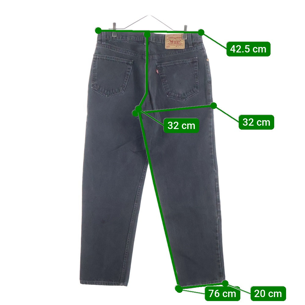 Levi's(リーバイス) 90S 550 RELAXED FIT DENIM PANTS BLACK 99年製 後染め テーパード デニムパンツ ブラック
