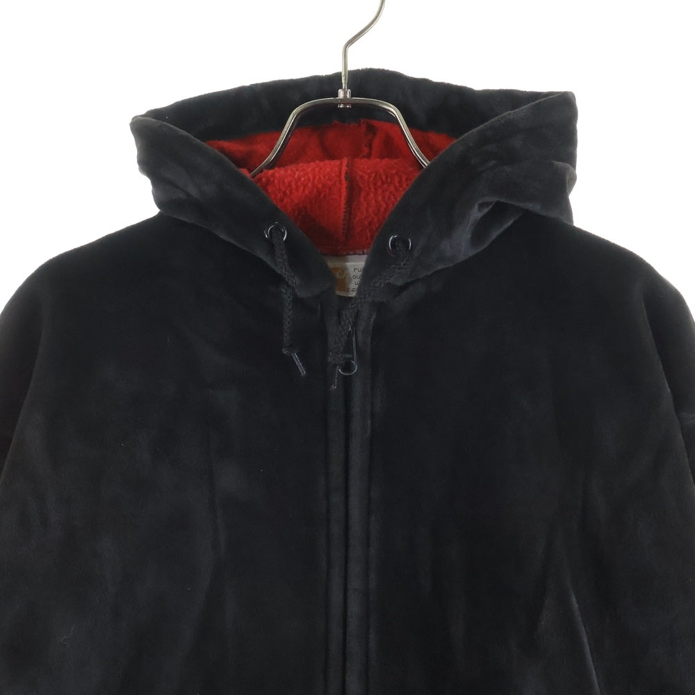 CARHARTT(カーハート) 80S VELOR ZIP-UP HOODIE ベロア ジップアップ フーディー ブラック 13224