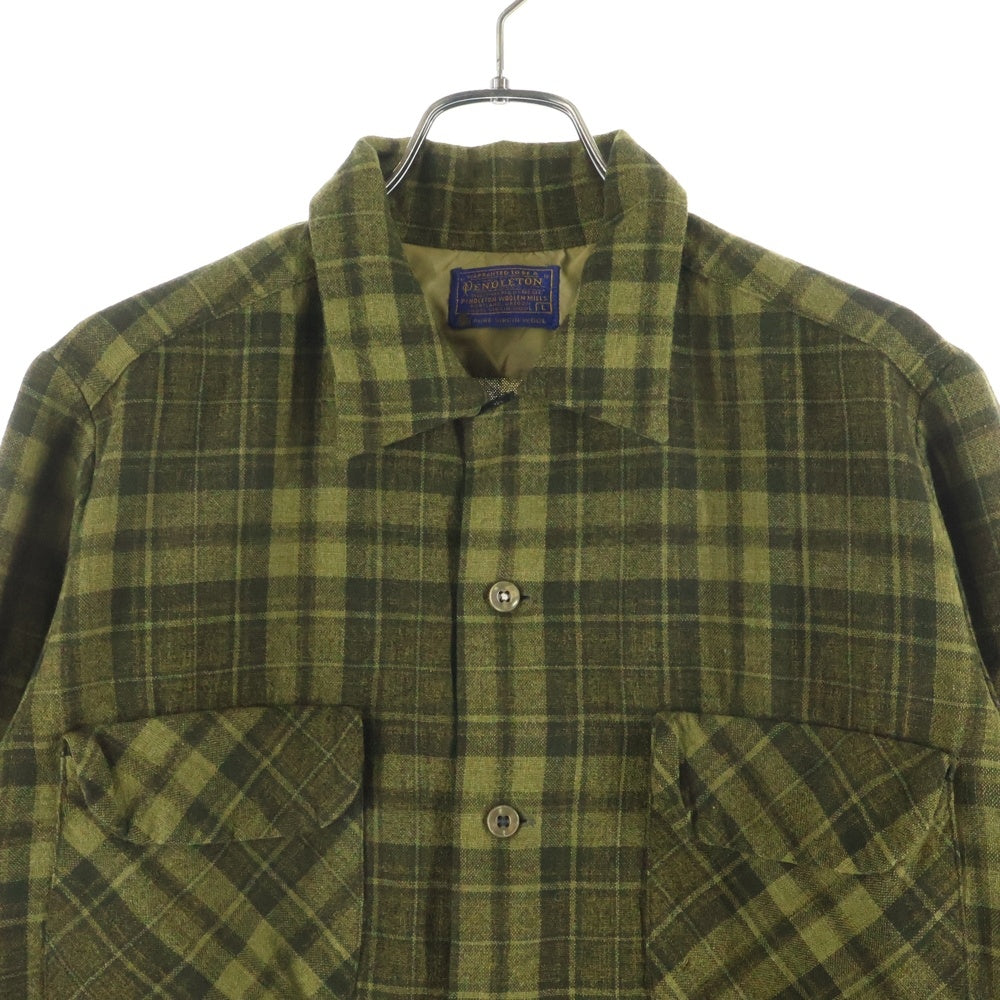 PENDLETON(ペンドルトン) 60S WOOL CHECK L/S SHIRT ウール 長袖 チェック ボード シャツ イエロー/ブラック