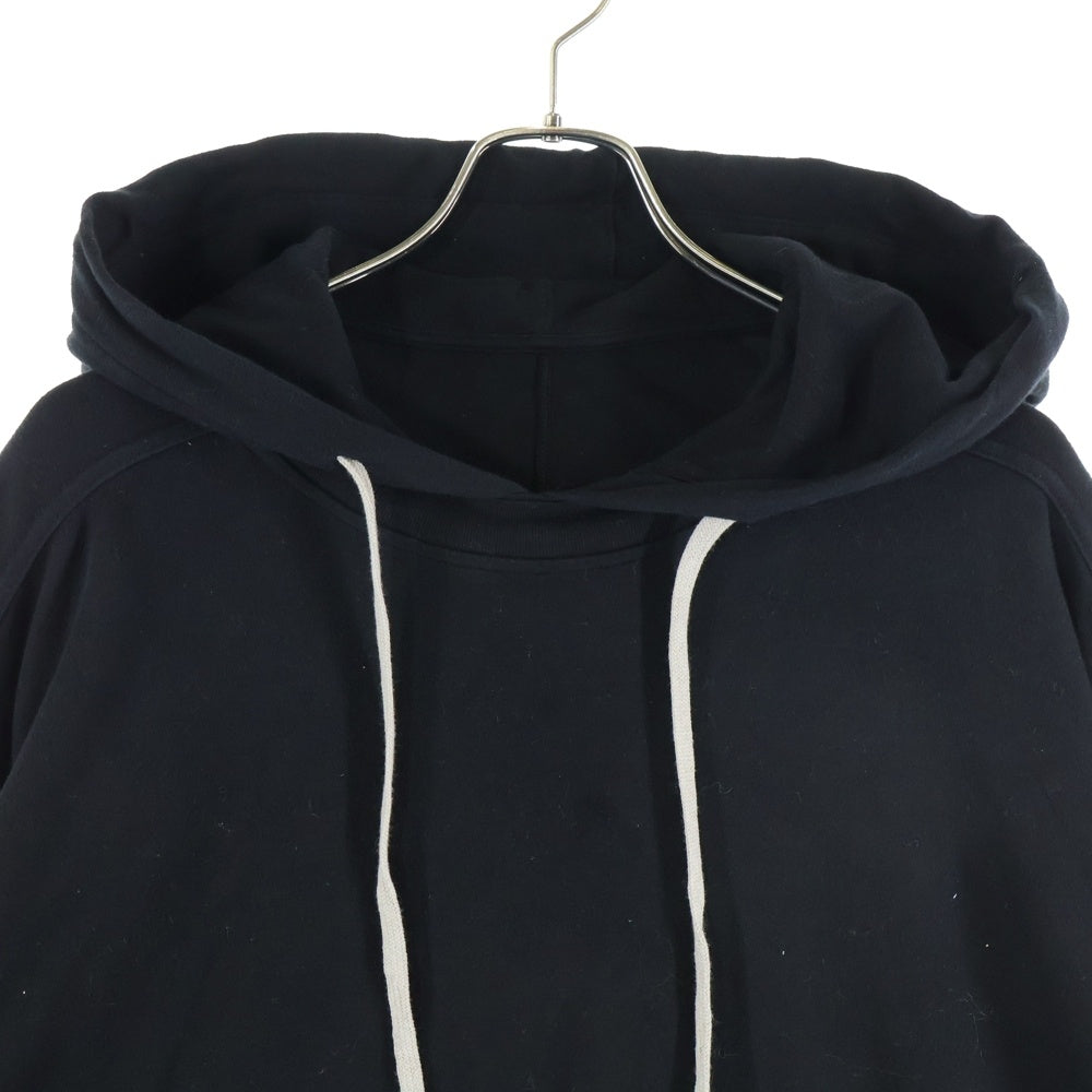 Rick Owens DRKSHDW(リックオウエンス ダークシャドウ) 25AW TOMMY HUSTLER HOODIE DU02E7271-JDB レイヤードデザインプルオーバーパーカー ブラック