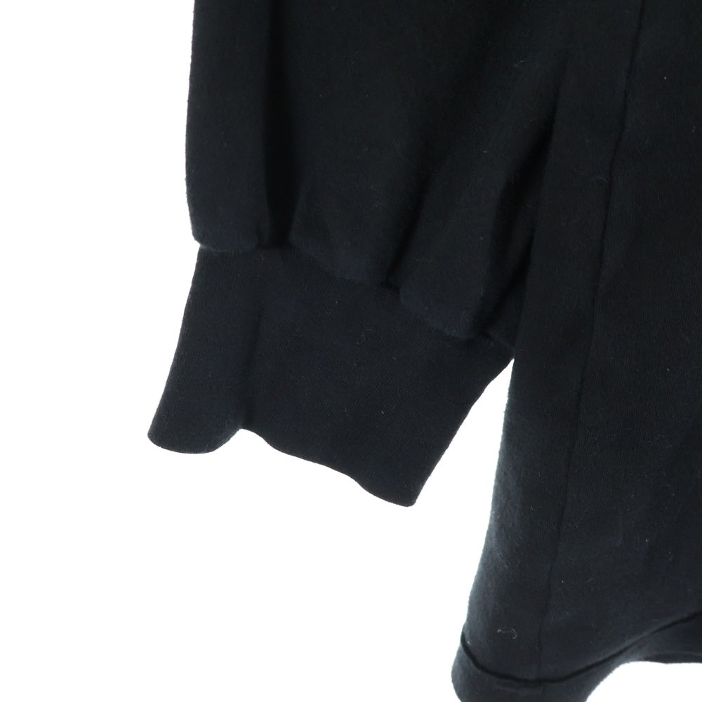 Rick Owens DRKSHDW(リックオウエンス ダークシャドウ) 25AW TOMMY HUSTLER HOODIE DU02E7271-JDB レイヤードデザインプルオーバーパーカー ブラック