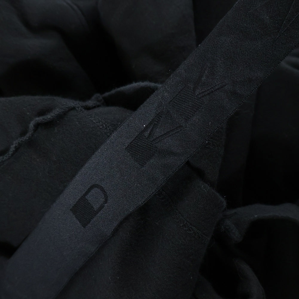 Rick Owens DRKSHDW(リックオウエンス ダークシャドウ) 25AW TOMMY HUSTLER HOODIE DU02E7271-JDB レイヤードデザインプルオーバーパーカー ブラック