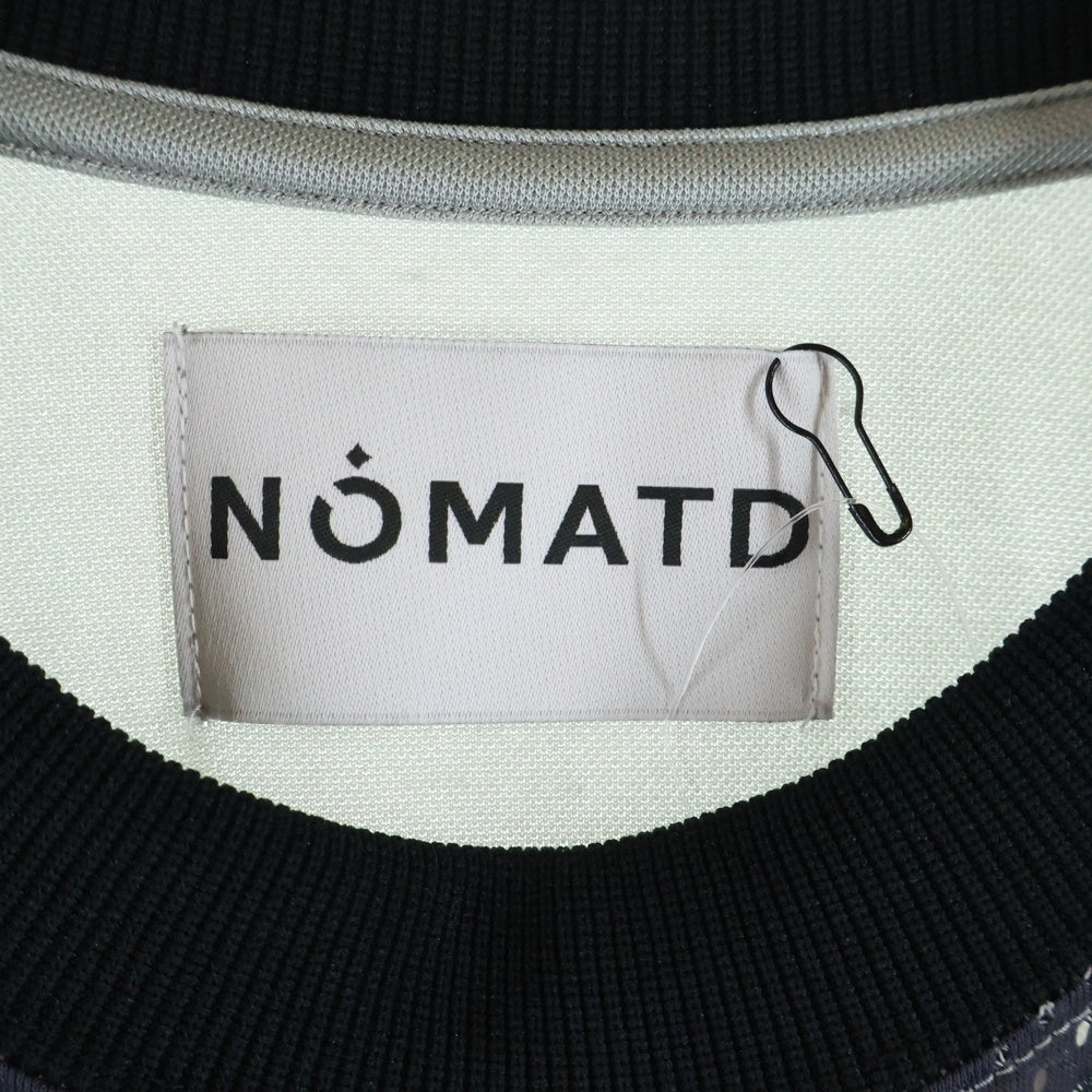 NO BRAND(ノーブランド) NOMATD ノーマティーディー STRIPE FOOTBALL TEE ストライプ フットボール スポーツ サッカー 長袖カットソー グレー/レッド N024F-TS01-GR-2