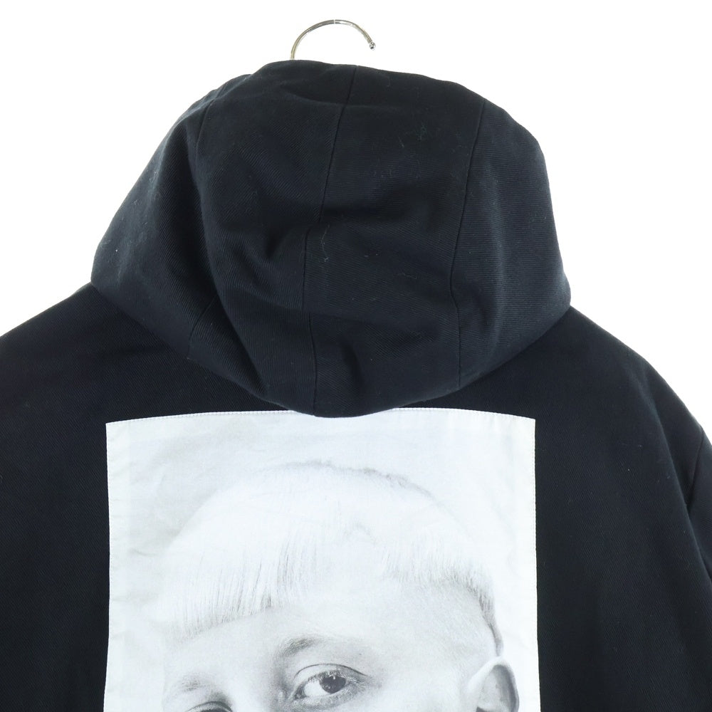 RAF SIMONS(ラフシモンズ) 16SS ISOLATED HEROES フォトプリント コットン フード モッズコート ブラック 161-700