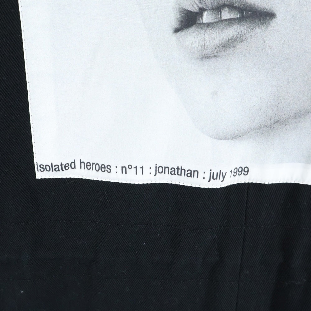 RAF SIMONS(ラフシモンズ) 16SS ISOLATED HEROES フォトプリント コットン フード モッズコート ブラック 161-700