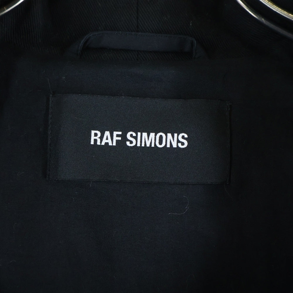 RAF SIMONS(ラフシモンズ) 16SS ISOLATED HEROES フォトプリント コットン フード モッズコート ブラック 161-700