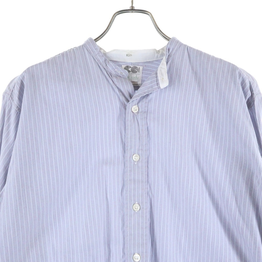 VINTAGE(ヴィンテージ) 40-50S CC41シー シー フォーティー ワン BRITISH STRIPE L/S GRANDPA shirt SHIRT ストライプ 長袖 グランパ シャツ パープル/グレー