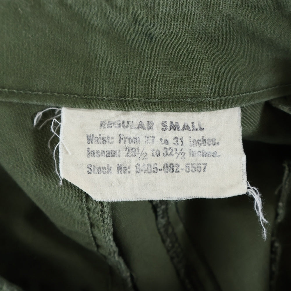 VINTAGE(ヴィンテージ) 60S US ARMY 3rd JUNGLE FATIGUE POPLIN MILITARY TROUSERS PANTS アメリカ軍 サード ジャングルファティーグ トラウザーズ パンツ カーキ 8405-082-5557