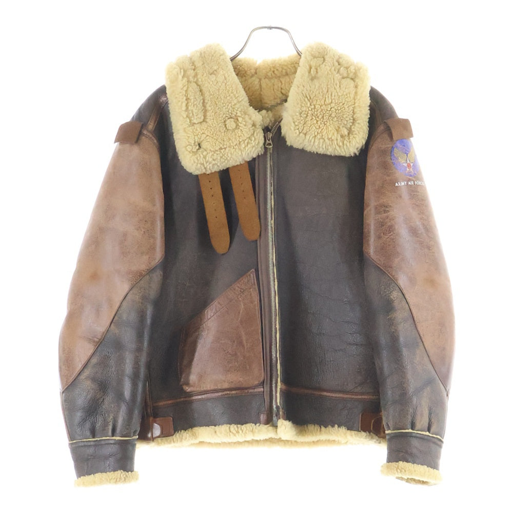 THE REAL McCOY'S(ザリアルマッコイ) 90S B-3 MOUTON JACKET ムートン ジャケット ブラウン 38-9622-AF