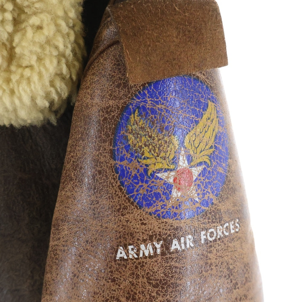 THE REAL McCOY'S(ザリアルマッコイ) 90S B-3 MOUTON JACKET ムートン ジャケット ブラウン 38-9622-AF