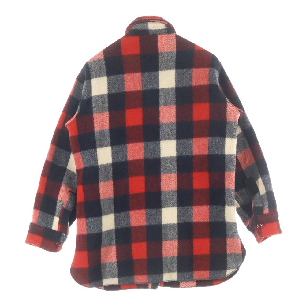 WOOLRICH(ウールリッチ) 50S BUFFALO CHECK L/S WOOL SHIRT バッファローチェック ウール 長袖 シャツ マチ付き レッド/ホワイト/ブラック