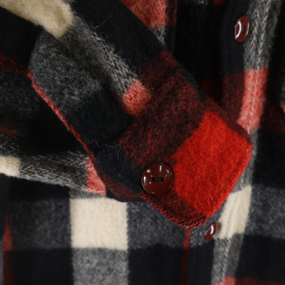 WOOLRICH(ウールリッチ) 50S BUFFALO CHECK L/S WOOL SHIRT バッファローチェック ウール 長袖 シャツ マチ付き レッド/ホワイト/ブラック
