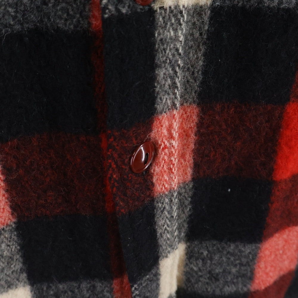 WOOLRICH(ウールリッチ) 50S BUFFALO CHECK L/S WOOL SHIRT バッファローチェック ウール 長袖 シャツ マチ付き レッド/ホワイト/ブラック