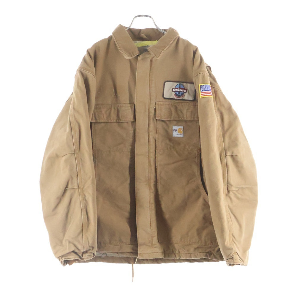 CARHARTT(カーハート) 10S TRADITIONAL COAT FLAME RESISTANT 12年 メキシコ製 FRシリーズ ワッペン トラディショナルコート ダックジャケット 裏地キルティング 中綿 FRC066 BRM