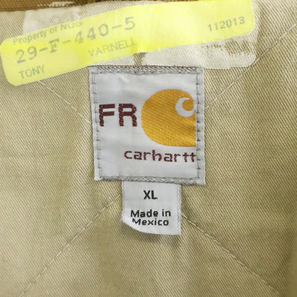 CARHARTT(カーハート) 10S TRADITIONAL COAT FLAME RESISTANT 12年 メキシコ製 FRシリーズ ワッペン トラディショナルコート ダックジャケット 裏地キルティング 中綿 FRC066 BRM
