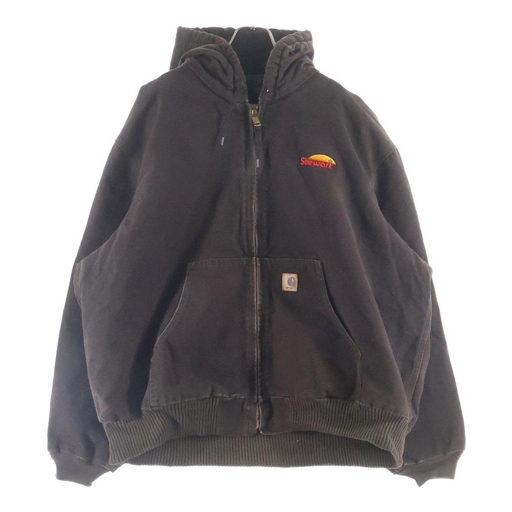 CARHARTT(カーハート) 00S ACTIVE JACKET ZIP UP PARKA 05年 メキシコ製 アクティブジャケット ジップアップ パーカー ブラウン J130 DKB