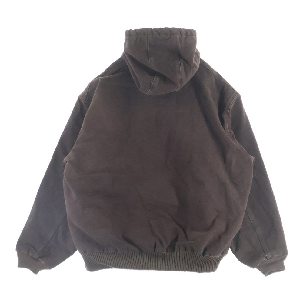 CARHARTT(カーハート) 00S ACTIVE JACKET ZIP UP PARKA 05年 メキシコ製 アクティブジャケット ジップアップ パーカー ブラウン J130 DKB