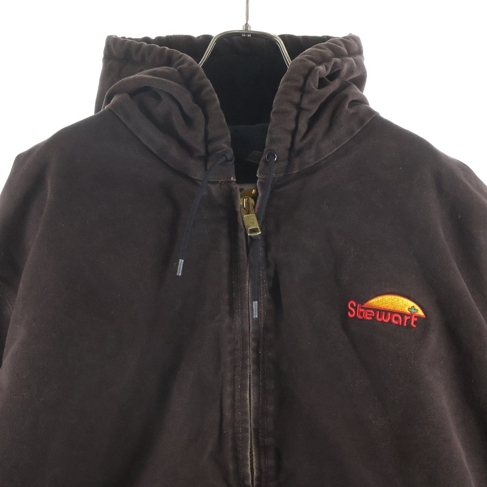 CARHARTT(カーハート) 00S ACTIVE JACKET ZIP UP PARKA 05年 メキシコ製 アクティブジャケット ジップアップ パーカー ブラウン J130 DKB