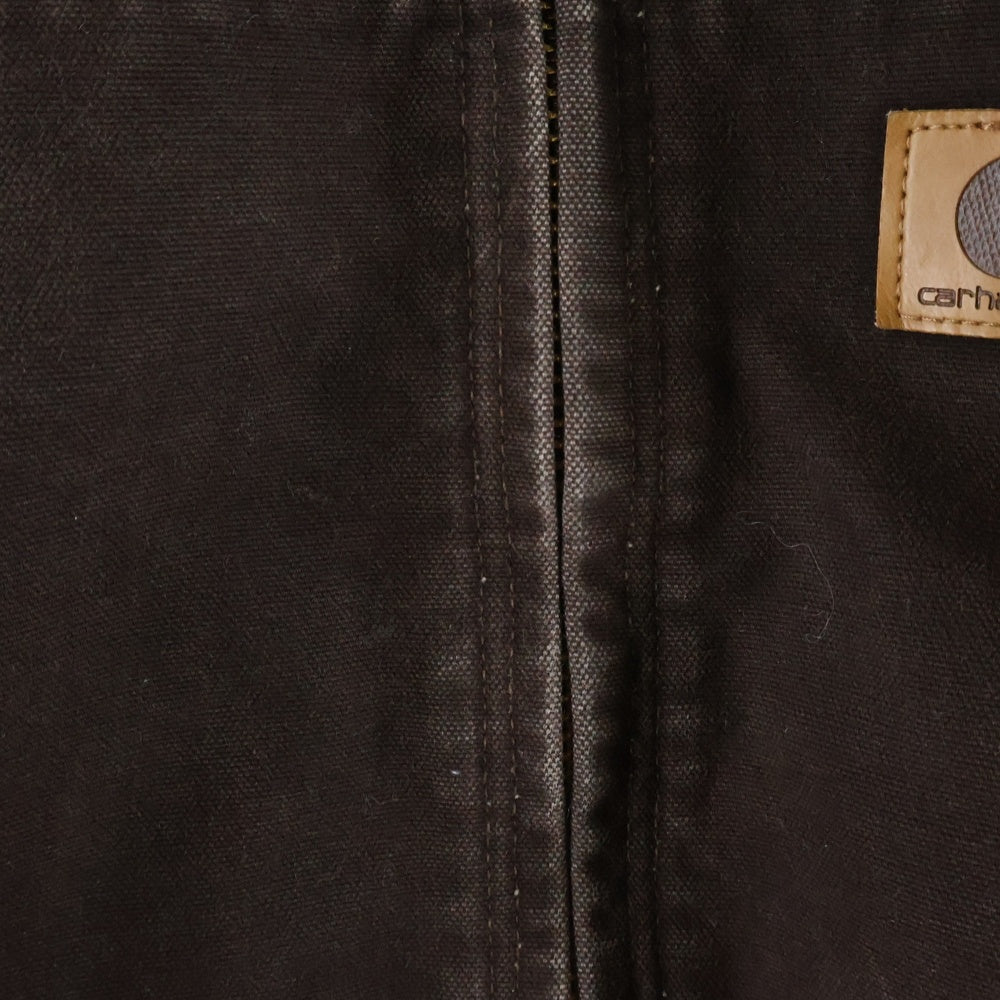 CARHARTT(カーハート) 00S ACTIVE JACKET ZIP UP PARKA 05年 メキシコ製 アクティブジャケット ジップアップ パーカー ブラウン J130 DKB