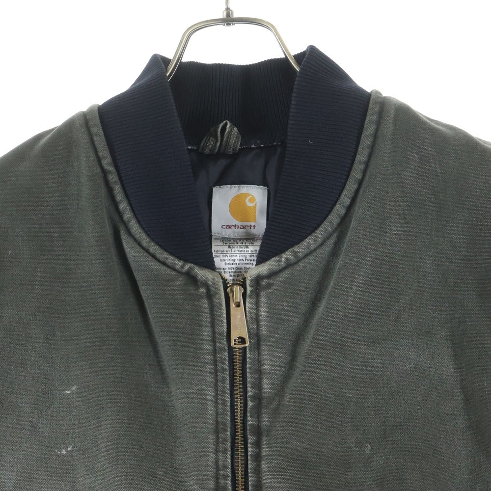CARHARTT(カーハート) 00S DUCK VEST 03年 USA製 裏地キルティング 中綿 アクティブ ダック ベスト モスグリーン カーキ VO2 MOS