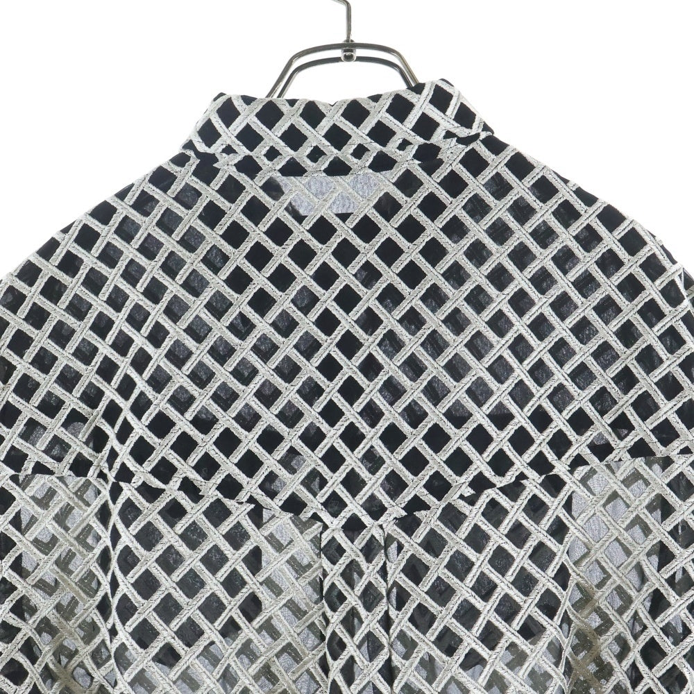 UNDERCOVER(アンダーカバー) 22SS JUN TAKAHASHI 2WAY SHEER WESTERN SHIRT JACKET シアー 2ウェイ ウエスタン シャツ ジャケット ホワイト/ブラック UC1B1409-2 レディース