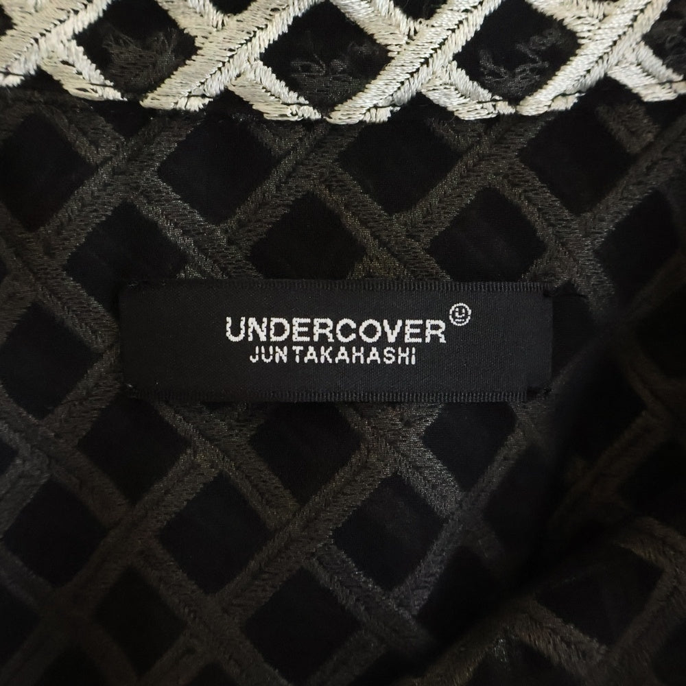UNDERCOVER(アンダーカバー) 22SS JUN TAKAHASHI 2WAY SHEER WESTERN SHIRT JACKET シアー 2ウェイ ウエスタン シャツ ジャケット ホワイト/ブラック UC1B1409-2 レディース