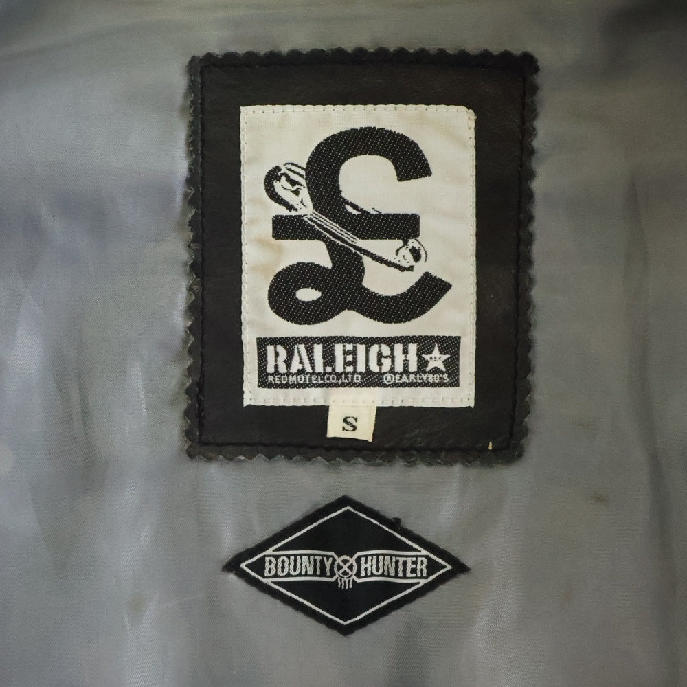 BOUNTY HUNTER(バウンティーハンター) × RALEIGH ラレー MULTI ZIP LEATHER RIDERS JACKET マルチ ジップ レザー ライダース ジャケット ブラック レディース