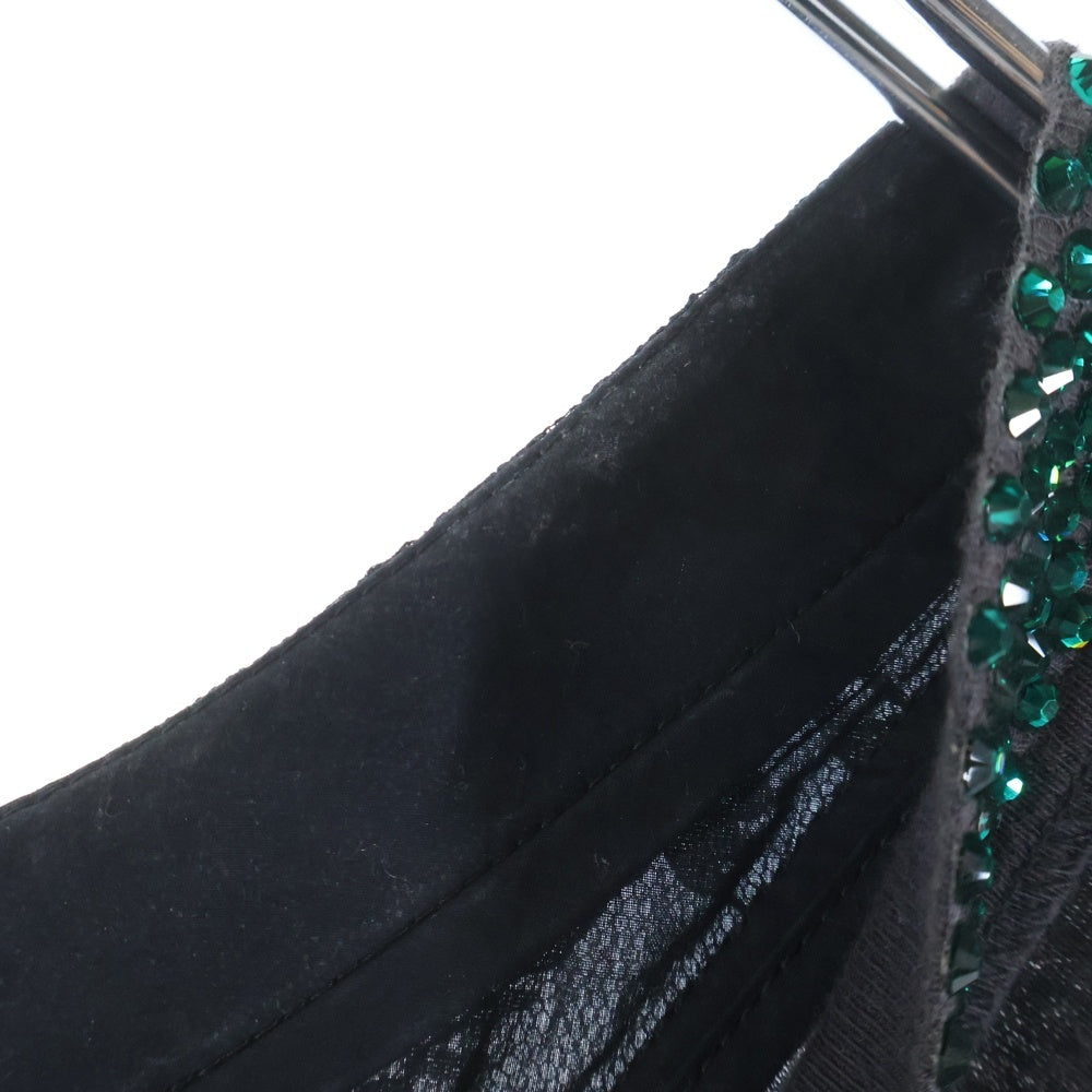 UNDERCOVER(アンダーカバー) 13SS TALKING HEADS STOP MAKING SENSE MINI DRESS レース ノースリーブ スパンコール 異素材 切替 ワンピース グレー/ブラック K1704 レディース