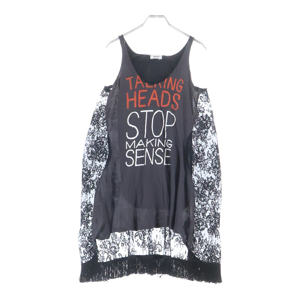 UNDERCOVER(アンダーカバー) 13SS TALKING HEADS STOP MAKING SENSE MINI DRESS レース ノースリーブ ワンピース グレー/ブラック K1804 レディース